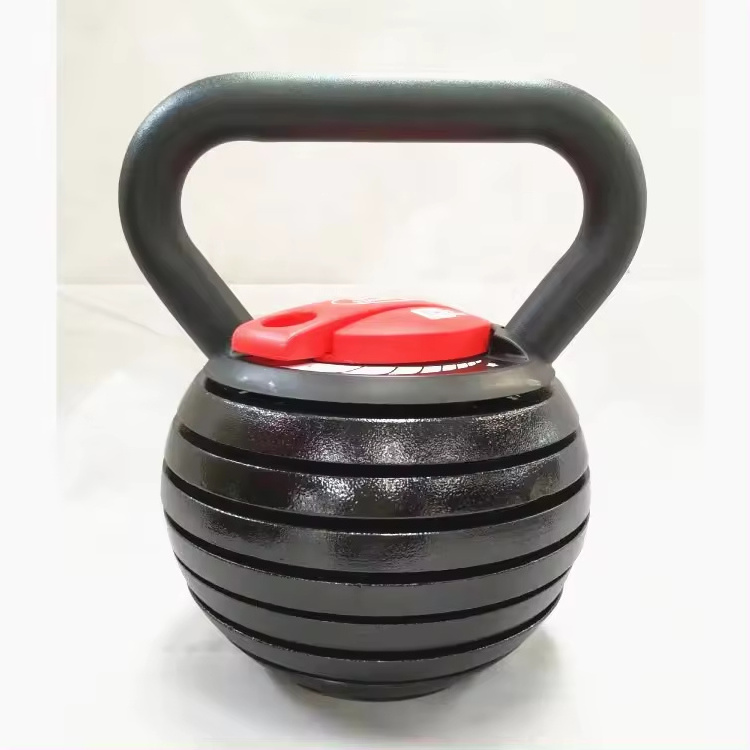 Dinuo Wholesale Strength Training Cast Iron Customized Logo Adjustable Kettlebell 20LB 40LB