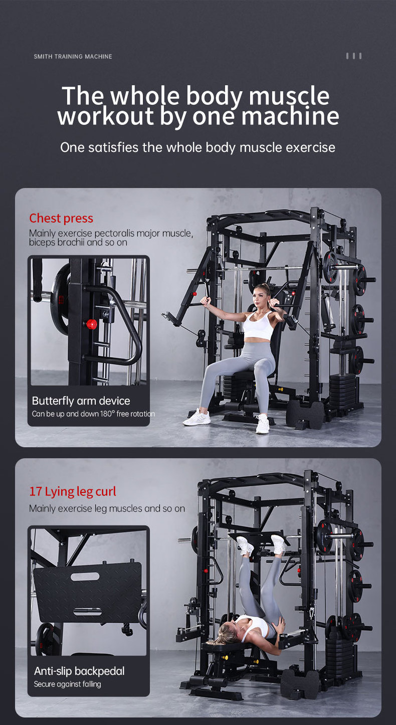 Factory Supplier Home Gym Equipment Squat Rack Power with 50kg Weight Stack home Cable Crossover Gym Machine