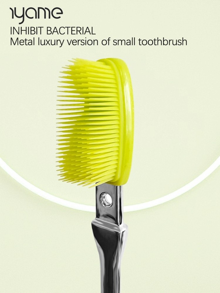 biodegradable inhibit bacterial toothbrush with replaceable head TPU nano soft bristles toothbrush