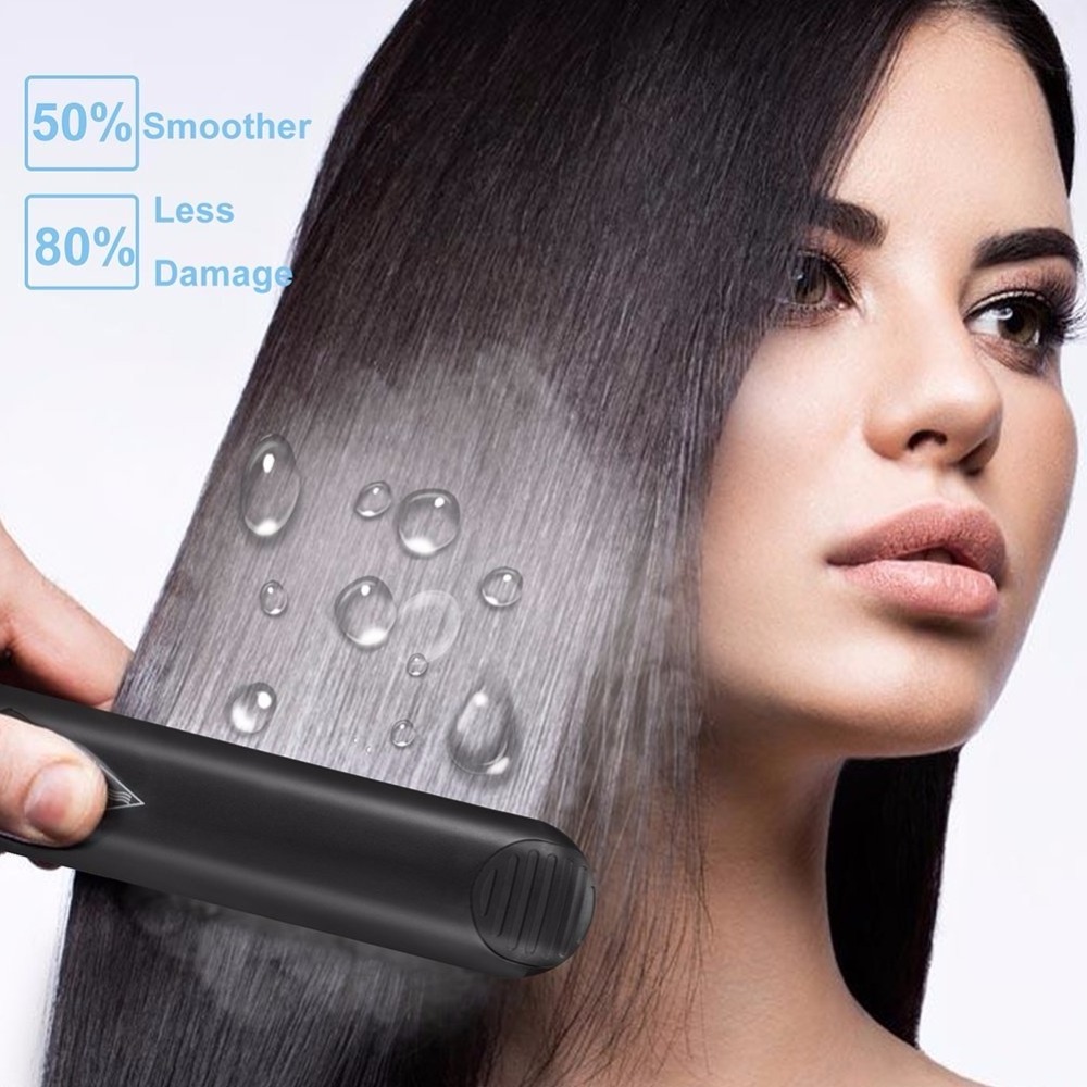 Steam Flat Iron Tourmaline Ceramic Vapor Professional Hair Straightener with Argan Oil Infusion Straightening Irons