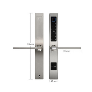 Mico Sliding Closet Door Locks Sliding Door Hook Lock Black Privacy Biometric Door Lock with Fingerprint with Code with Wifi