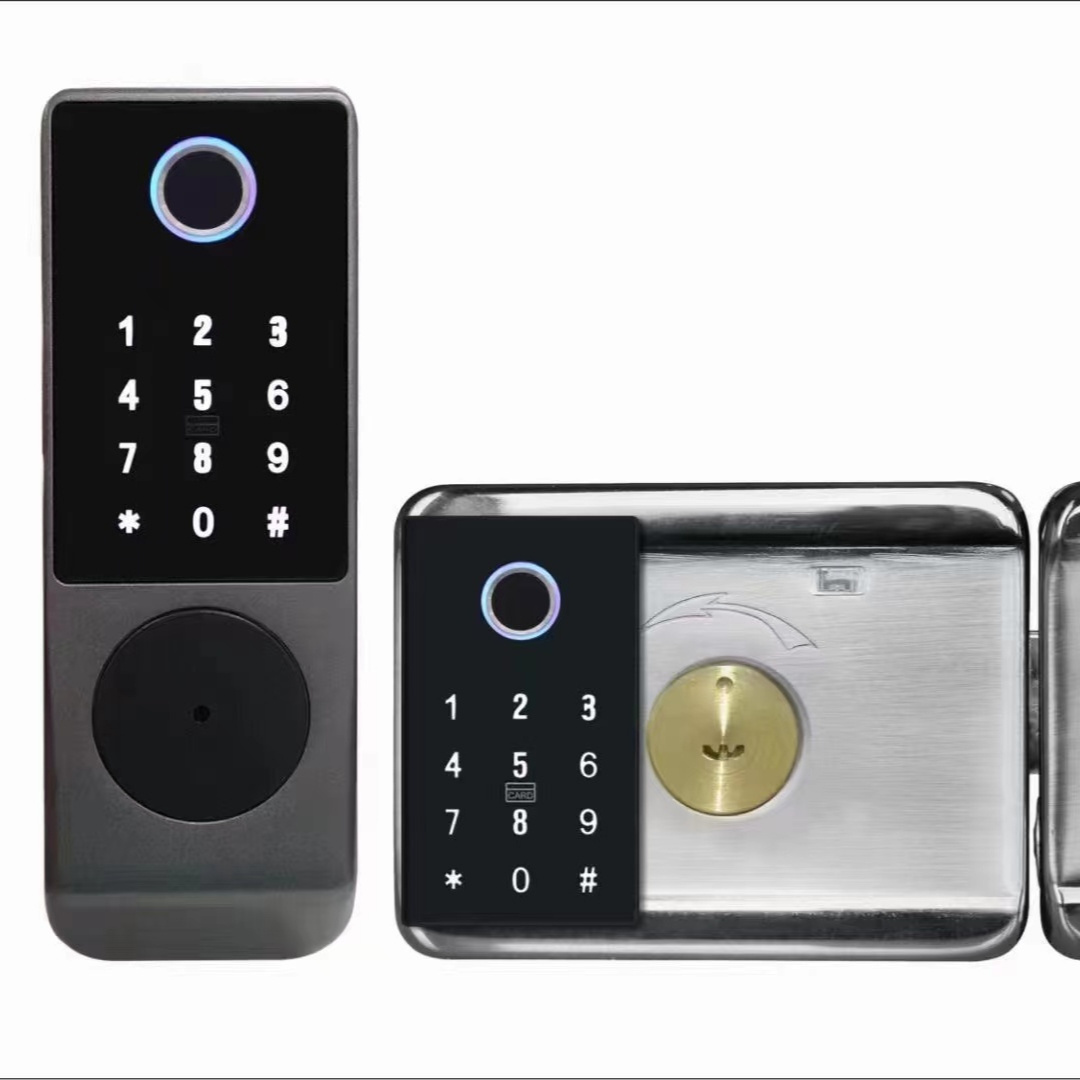 wireless 304 remotely control fingerprint code rfid card digital locks smart gate lock