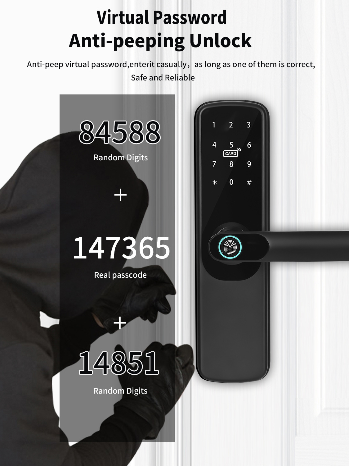 smartphone security door wireless intelligent digital lock indoor house smart anti theft lock fingerprint door lock