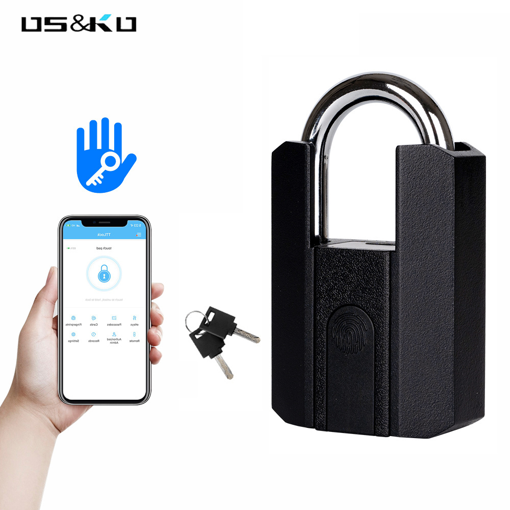 anti-theft high security ip65 eyless set small  transparent price  fingerprint padlock waterproof padlock