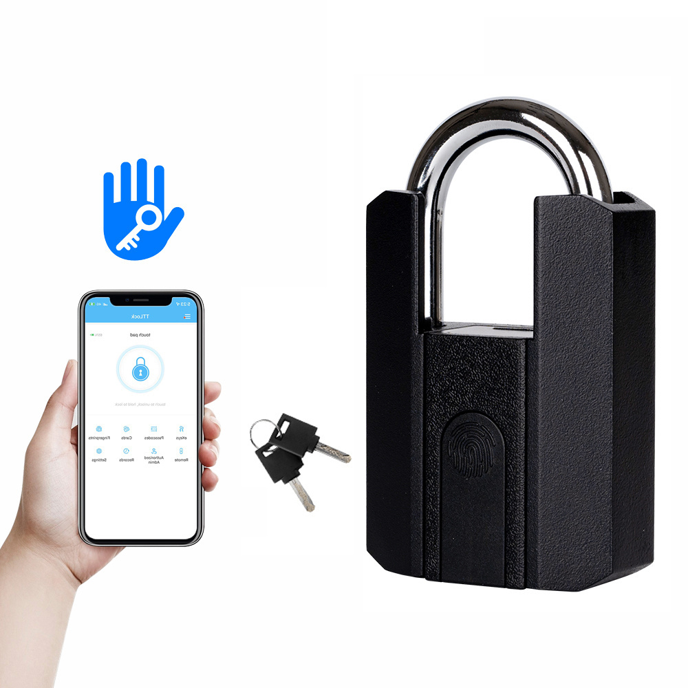 Outdoor Zinc Alloy Resettable Combination Padlock Smart Digital Padlock Waterproof Digital Combination Key Fingerprint Padlock