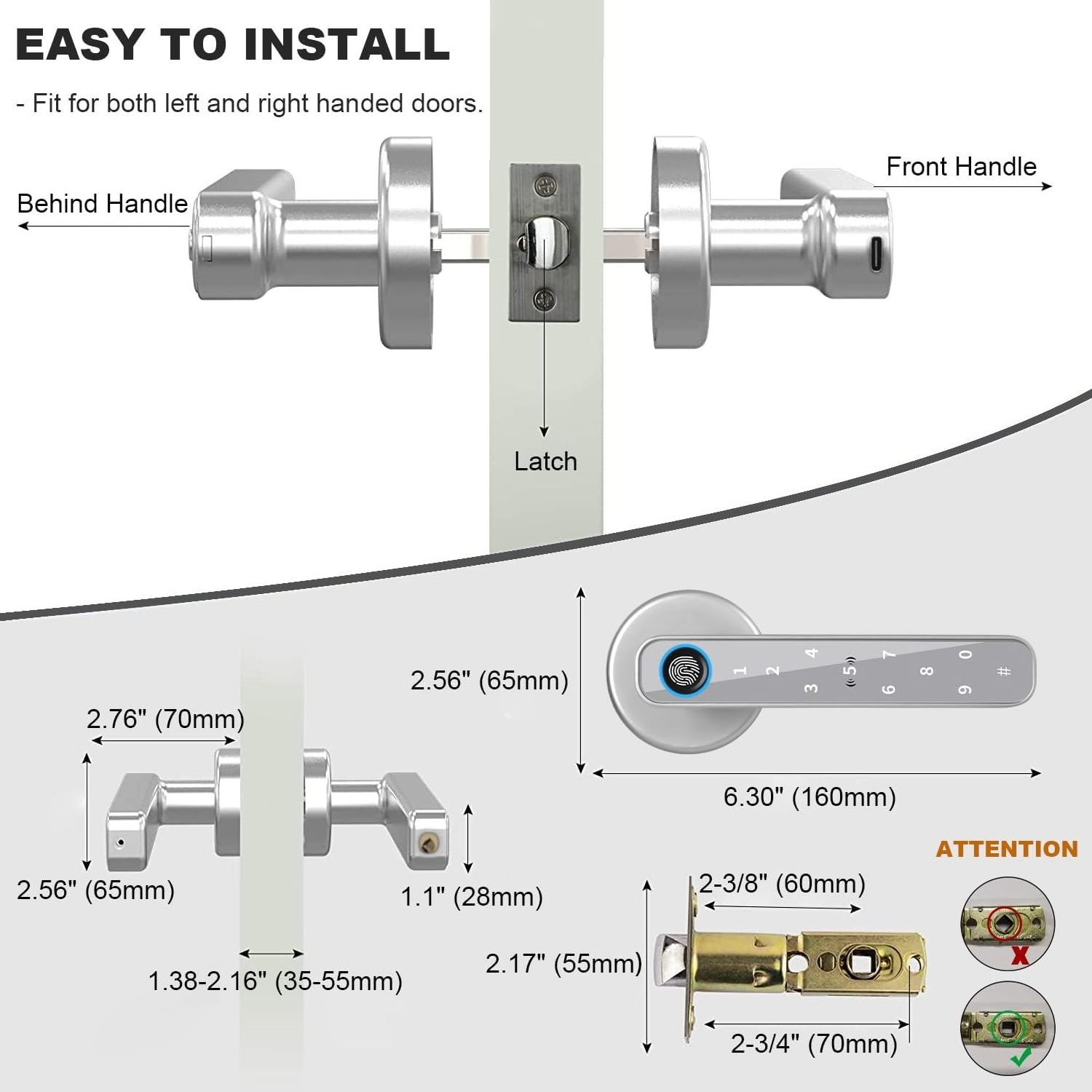 price knob door cylinder handle lock electric digital fingerprint smart door lock electronic code deadbolt lock for bedroom home