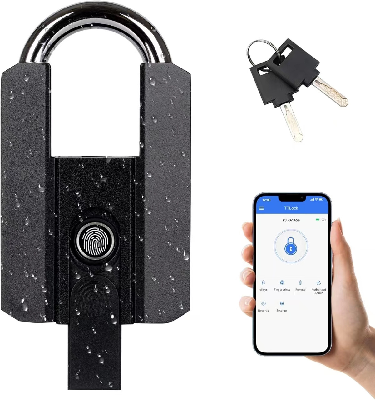 waterproof bluetooth door lock ip67 waterproof anti-theft car parking lock app control nb-iot smart lock bike alarm