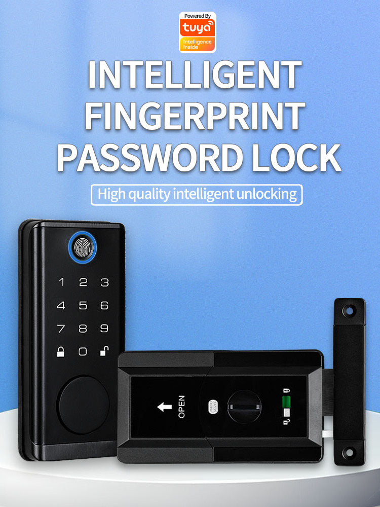 keyless front door entry biometric fingerprint automatic deadbolt lock ble black american deadbolt lock