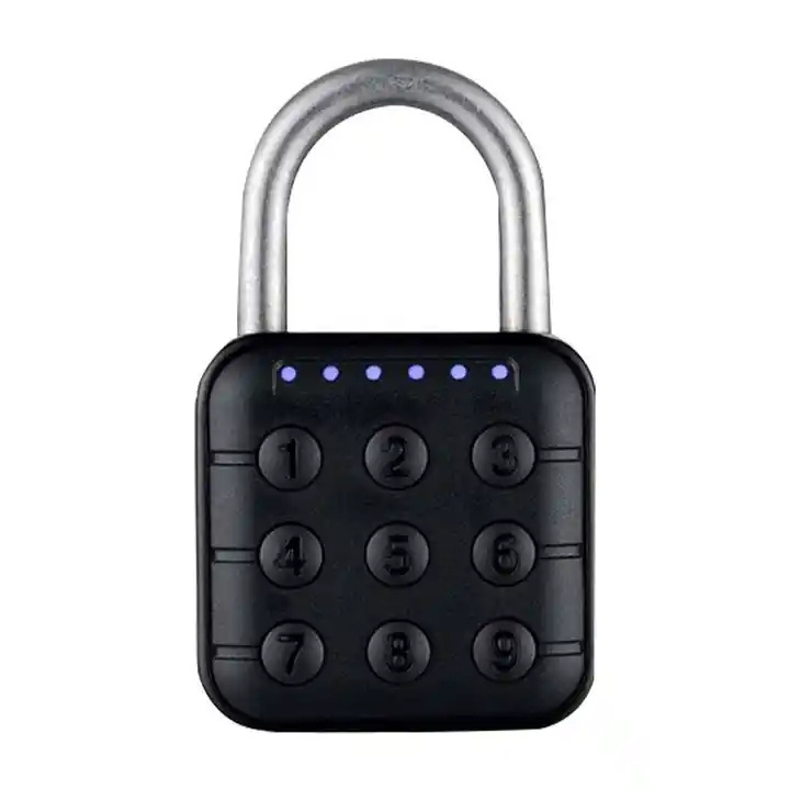 Smart Padlock With Number Disc Password Stainless Steel Padlock Waterproof Outside Door