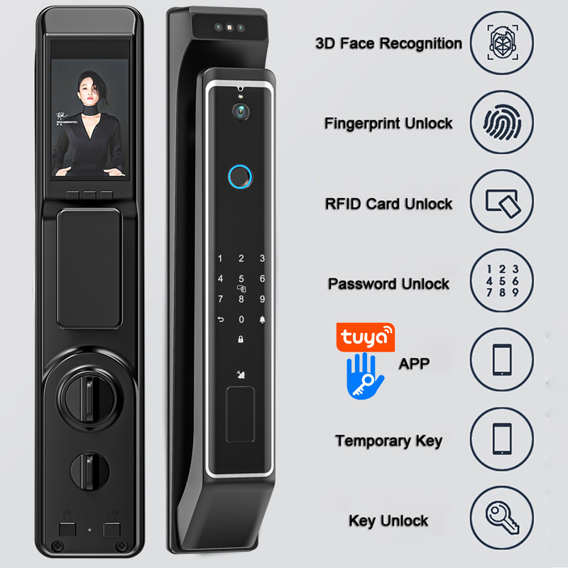 tuya bluetooth gateway for tt lock digital face recognition smart locks for front doo keyless entry smart door lock fingerprint