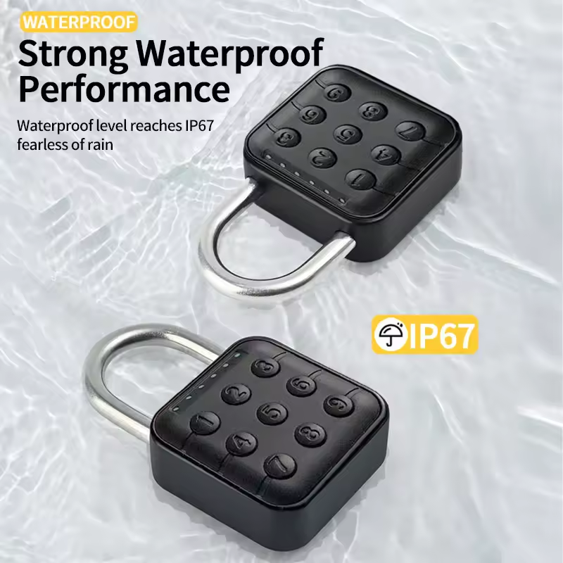 School Gym Cabinet Mini Waterproof IP67 Padlocks,Luggage Travel Lock Biometric Security Fingerprint Padlocks