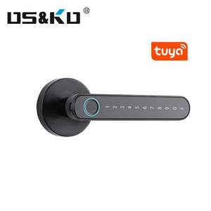 Home Bedroom Tuya Smart Door Lock Fingerprint Bluetooth Password Keyless Automatic Smart Handle Lock