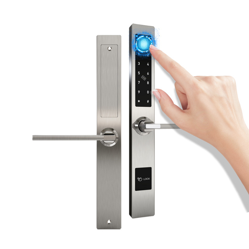 Mico Sliding Closet Door Locks Sliding Door Hook Lock Black Privacy Biometric Door Lock with Fingerprint with Code with Wifi