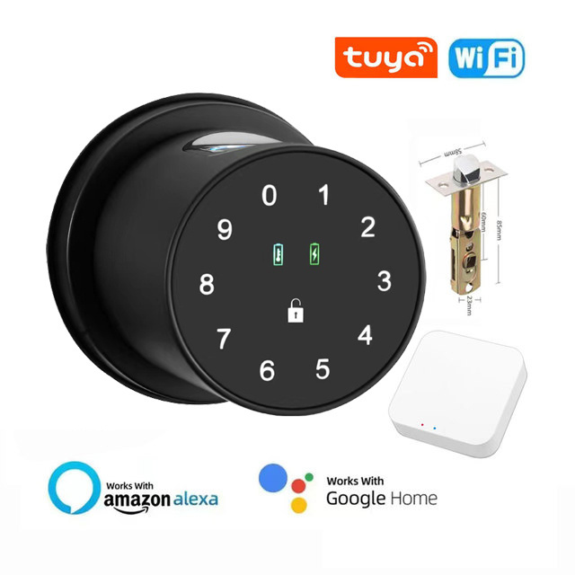 Smart Safe Door lock Fingerprint biometric Keypad password Knob Handle Lever Door Locks