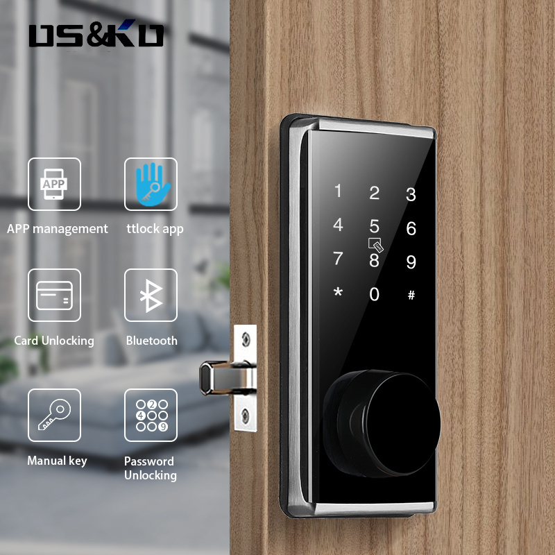 hotel easy code cheap keycard black number time office room automated deadbolt advanced blue thooth digital lock for door