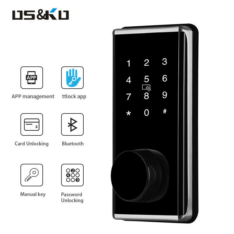 card smart door lock cabinet locker keyboard digital password smart door lock  smart deadbolt lock, remote share electronic door