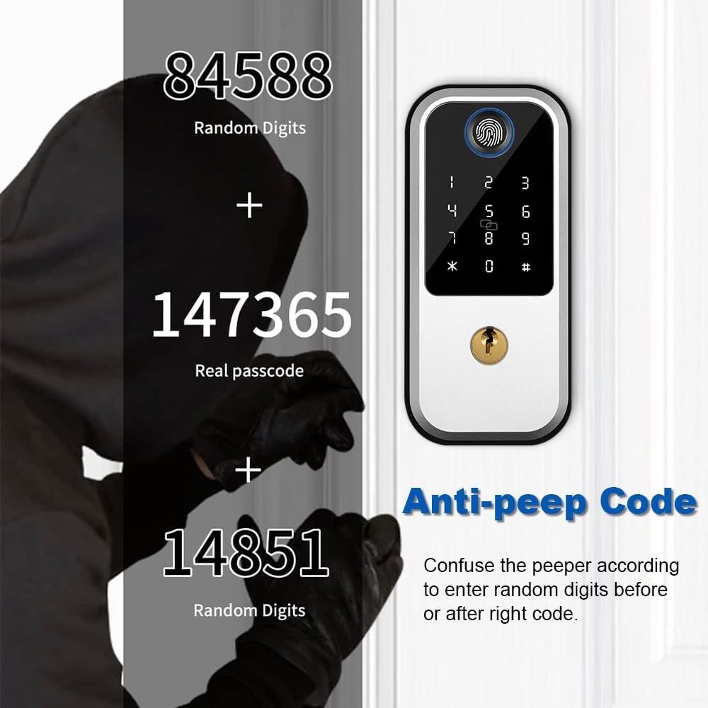 Smart Digital Lock Keyless Deadbolt Lock Biometric Fingerprint with Deadbolt Smart Deadbolt