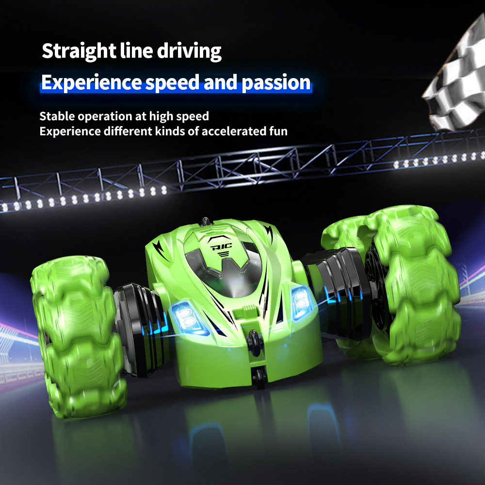 New Arrival Explosive Wheel Stunt Car Vehicle 2.4Ghz Remote Control All Terrain 360 Degree Rotation RC Crawler Stunt Car