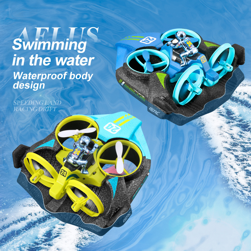 2  in 1 Mini RC Drone Quadcopter Remote Control RC Boat Ship Drone Airplane Toy for Kids Adults