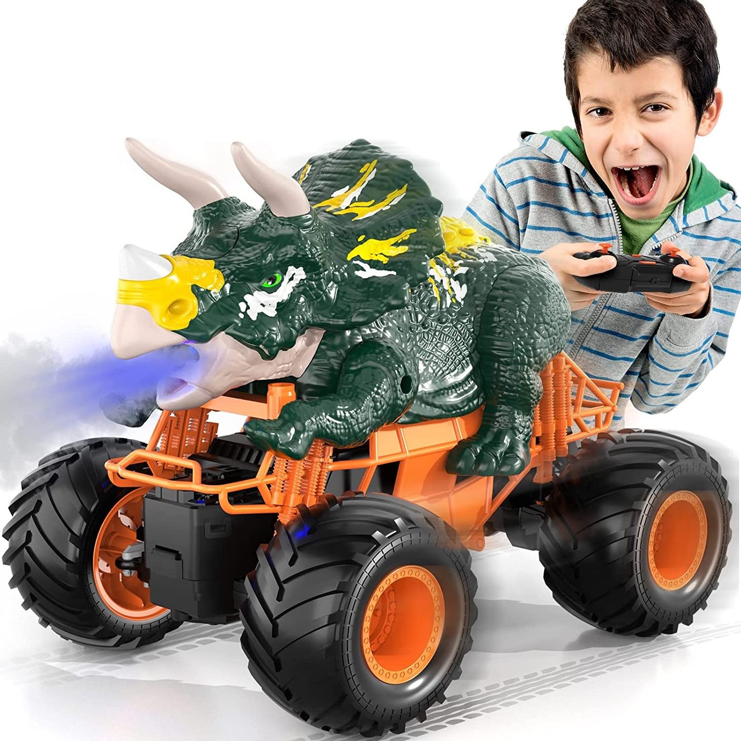 2.4Ghz RC Crawler Car RC Trucks Big Remote Control Dinosaur Car Remote Control Monster Truck Toys