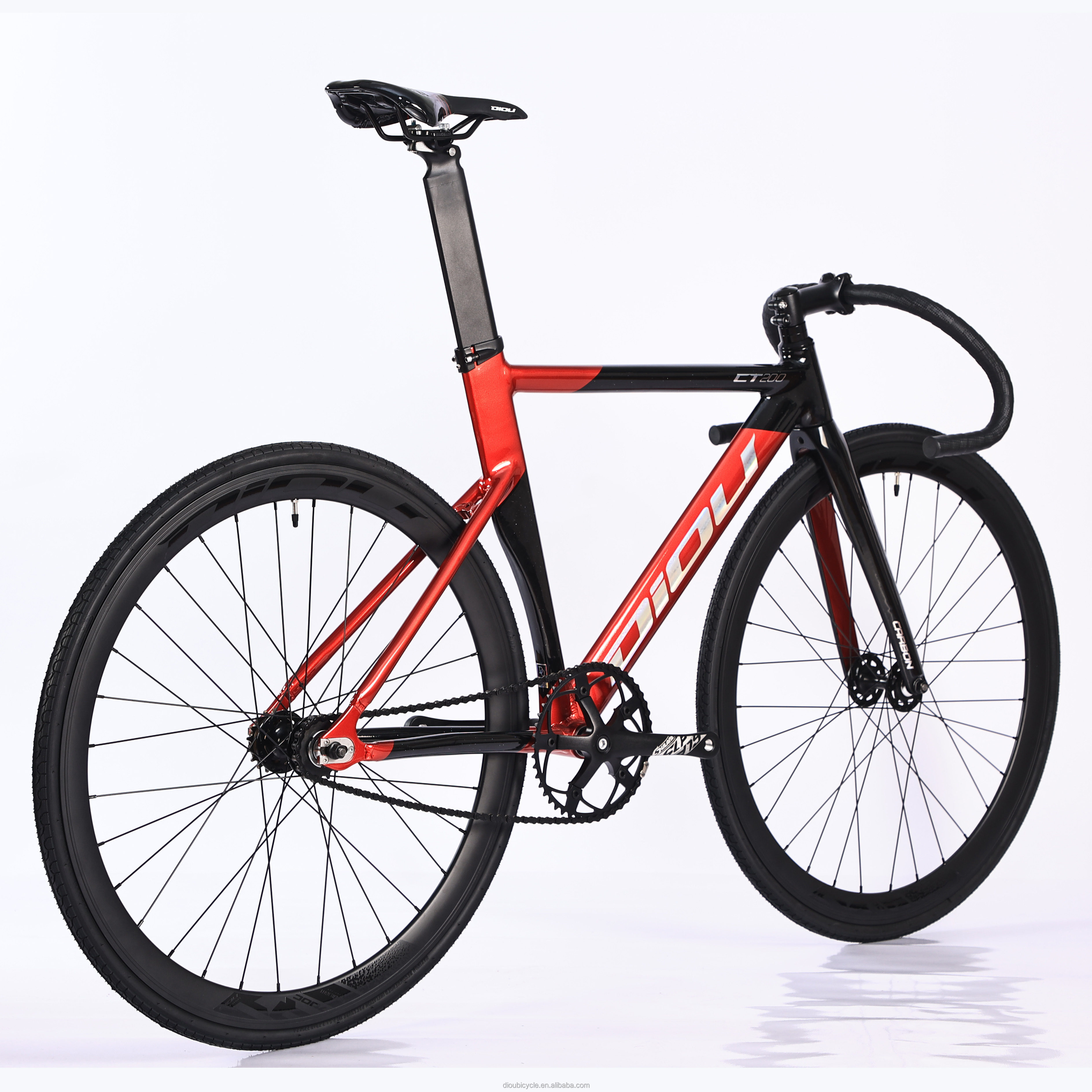 Single Speed Ultralight Student Aluminum Alloy Carbon Fork Fixed Gear Bike 700c Fixie Bicycle