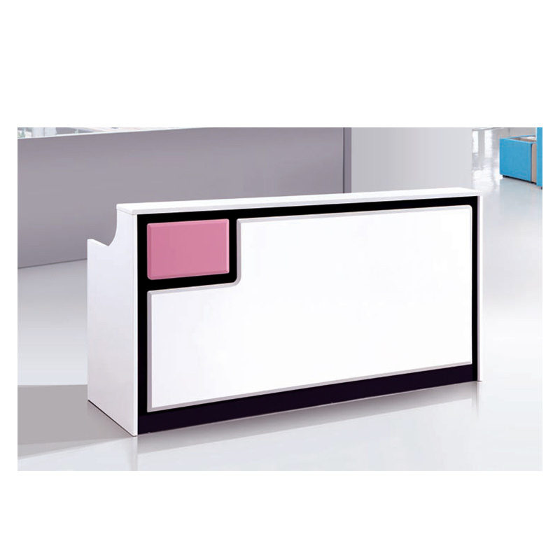 Fashion design salon reception counter desk beauty pink small clinic reception desk