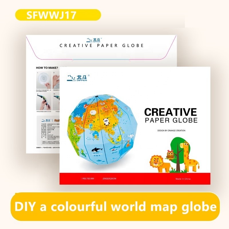 KIDS educational toys, Origami globe world globe map play puzzle games