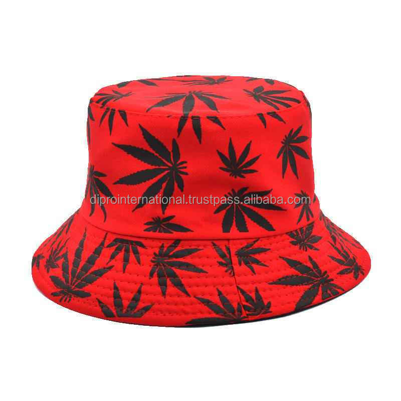 2024 Custom Reversible Bucket Hat Custom Design Leopard Printed Wide Brim Sunscreen Round Fisherman Cap Sublimated Bucket Hats