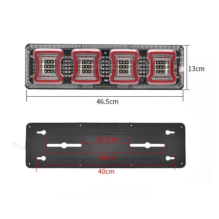 12v 24v led tail led truck lights for cargo truck trailer