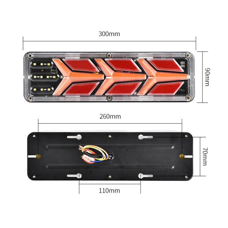 12V 24V truck light 30CM mini truck led tail lamp