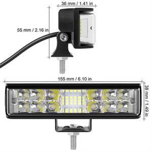 6 inch Led Light Bar LED Pods Flood Spot Combo Beam Driving Work Fog Light Off Road Super Bright Waterproof for UTV Truck