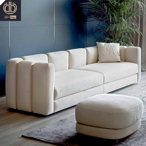 2022 high end white rugiano living room furniture sofa set couch minimalist modern Italian light luxury sofa