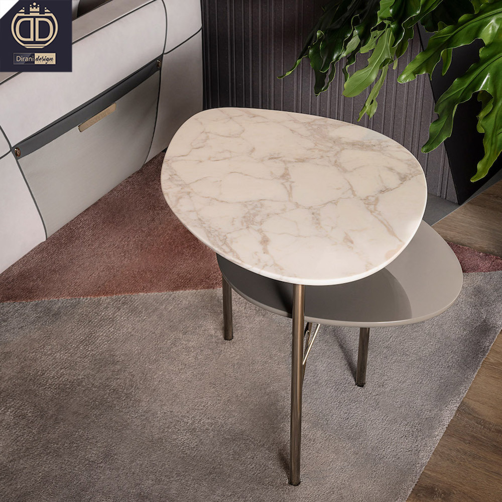 topclass stainless steel marble top side coffee table luxury modern small corner coffee table