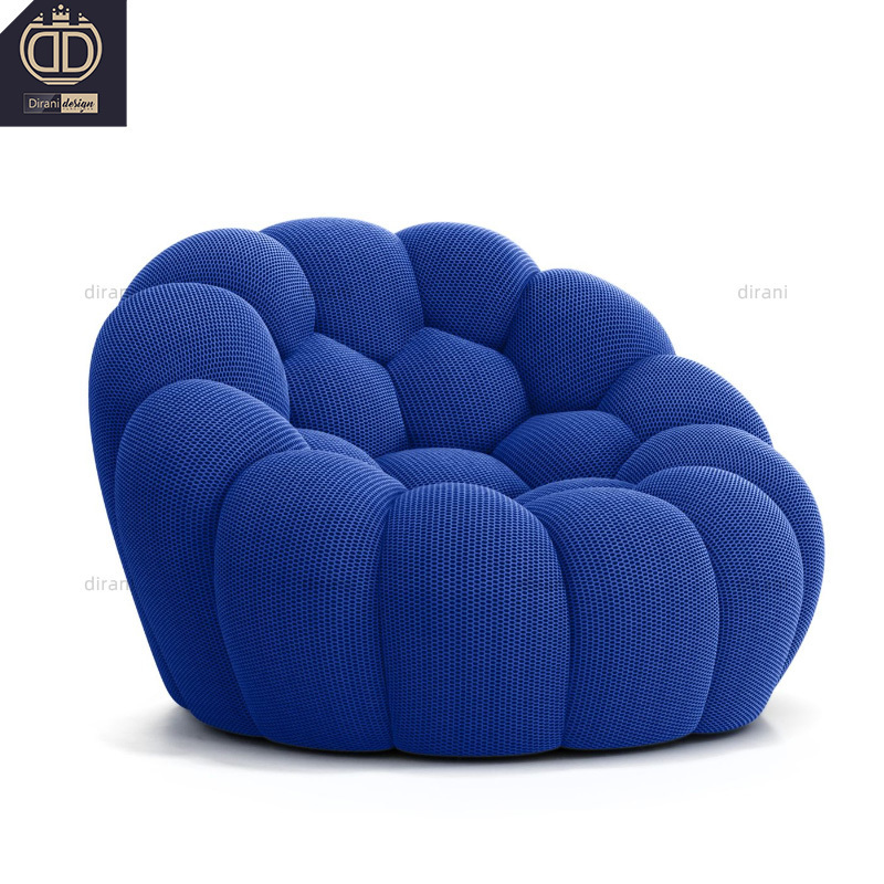 blue living room chair furniture single modern bubble armchairs for the living room luxury