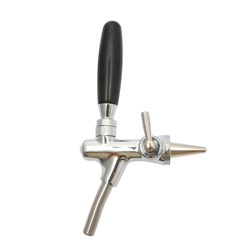 Draft Beer Adjustable Faucet - Beer Faucet, Flow Controller, Chrome Plating Shank G5/8 faucet tap