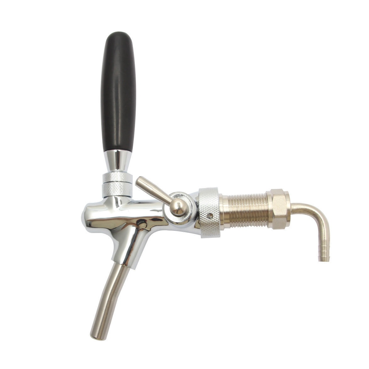 Draft Beer Adjustable Faucet - Beer Faucet, Flow Controller, Chrome Plating Shank G5/8 faucet tap