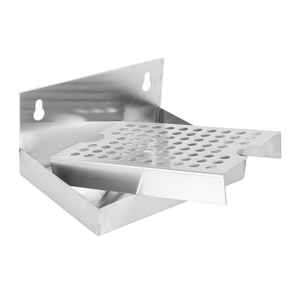 Surface Mount Stainless Steel Kegerator Beer Drip Tray Wall Mounted Stainless Steel Drip Tray for Home Bar pub