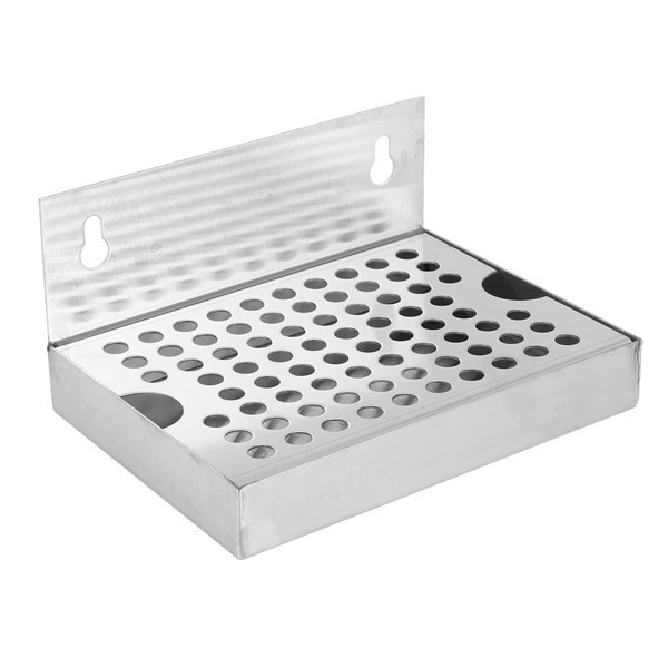 Surface Mount Stainless Steel Kegerator Beer Drip Tray Wall Mounted Stainless Steel Drip Tray for Home Bar pub