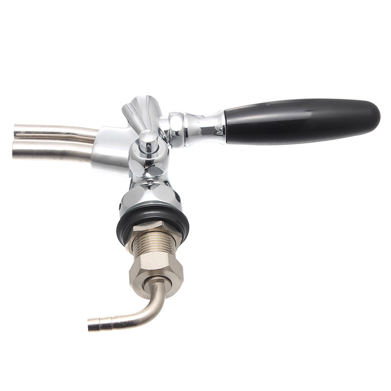 Wholesale style stainless steel double beer tap faucet for barrel keg