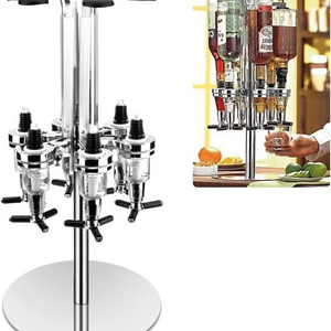 6 bottles Bar Butler Wall Mounted Liquor Dispenser Liquor Bottle Holder,Revolving Alcohol Caddy Beer Cocktail Soda dispenser