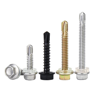 Stainless Steel Hex Head Tek Wood Galvanized Screws Hex Self Drilling Roofing Screws With Rubber Washer