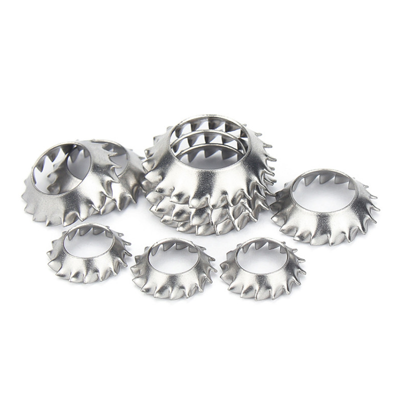 Serrated Tapered External Toothed Lock Washers Din6798 304 Stainless Steel Box Dongguan Silver Free M4 Washer Black Stainless