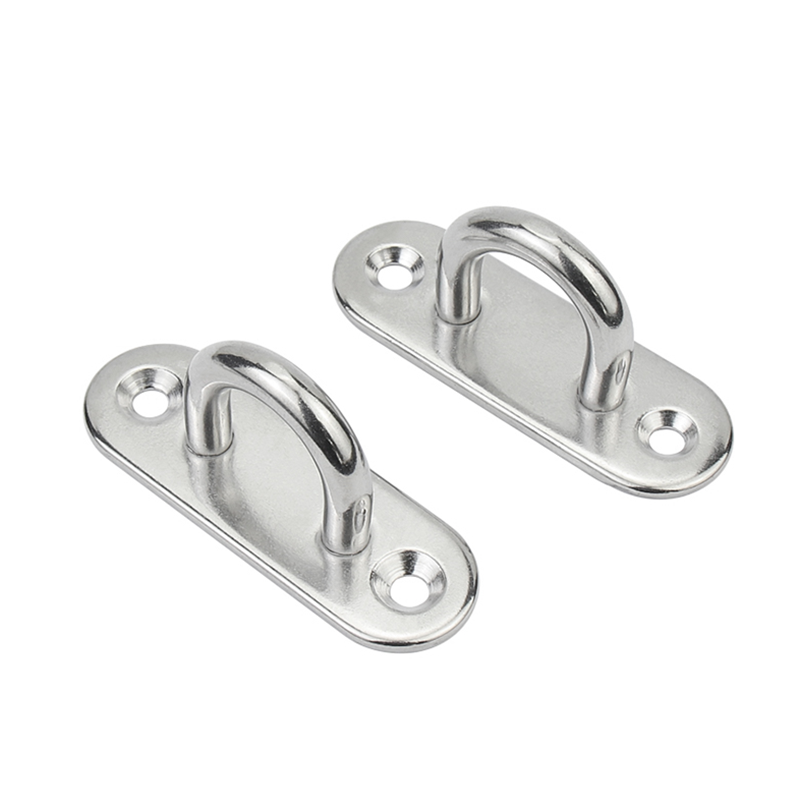 Stainless Steel Rectangular Eye Pad Ring Hook Ring Round Sail Cover Marine Hardware