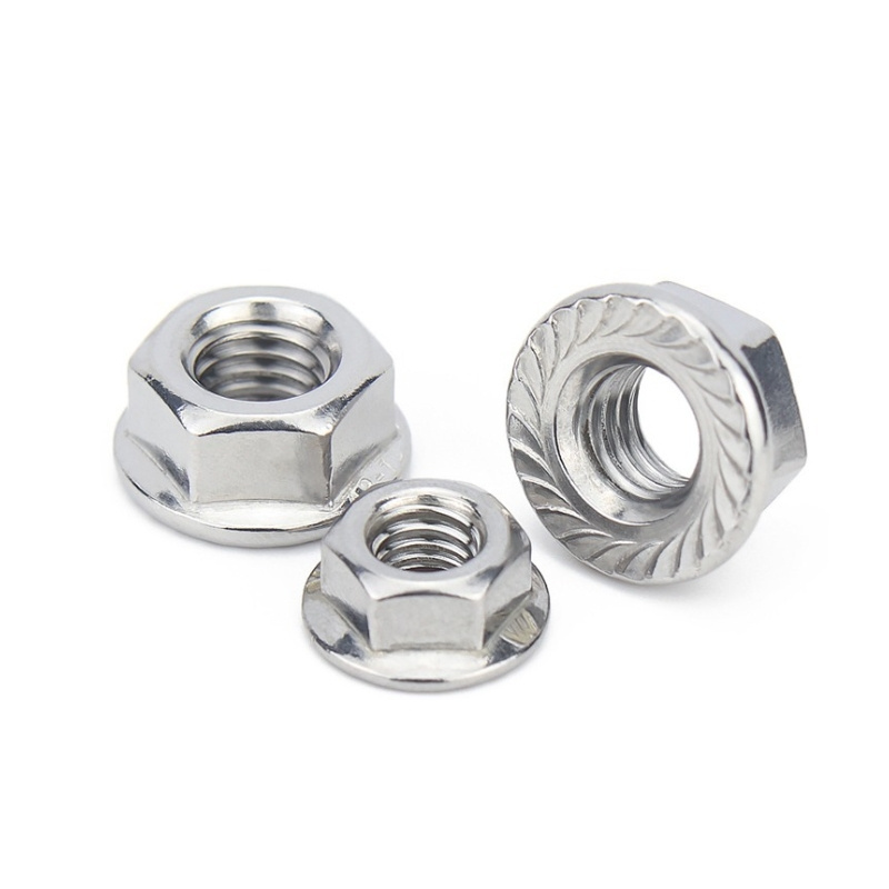 M8 M10 M20 Grade Class 4.8 8.8 10.9 12.9 Carbon Steel Blue Yellow White Zinc Plated Zn Serrated Hex Hexagon Flange Nut DIN6923