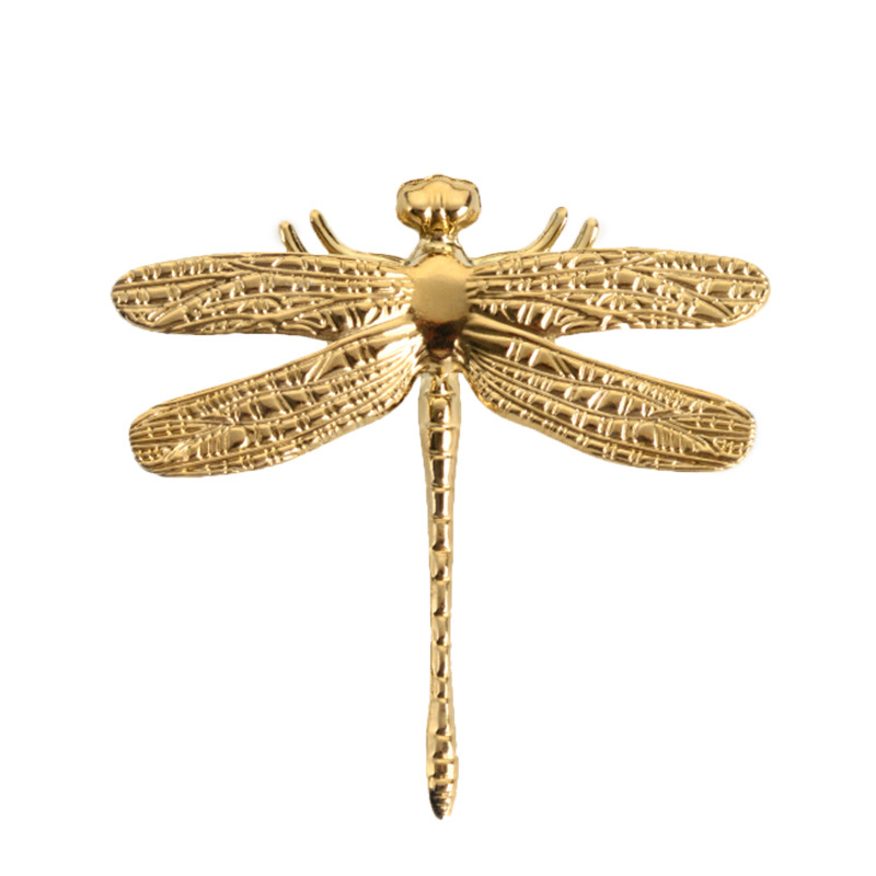 Brass Dragonfly Furniture Decoration Handles Gold Drawer Cabinet Door Cupboard Wardrobe Dresser Pulls Knobs