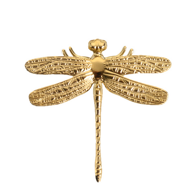 Brass Dragonfly Furniture Decoration Handles Gold Drawer Cabinet Door Cupboard Wardrobe Dresser Pulls Knobs