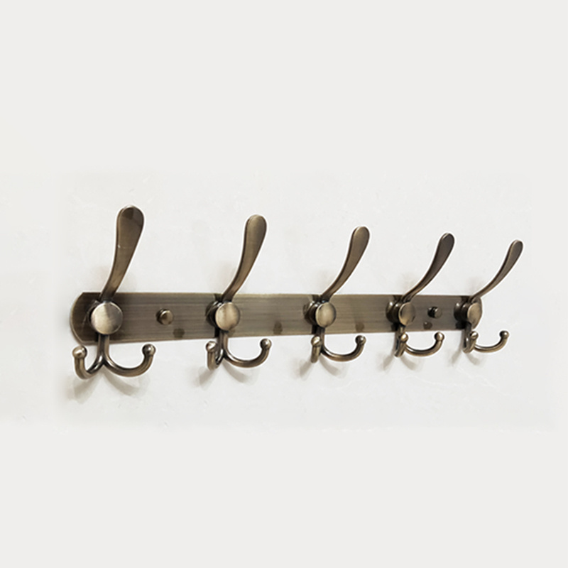 Hot Selling Bathroom 304 Stainless Steel Wall Mounted Hook 5 Hooks Clothes Hanger