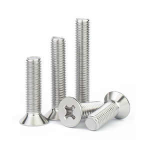 Din965 M2 M2.5 M3 M4 X 10mm M5 M6 M8 Counter Sunk Screw Metric Stainless Steel Cross Recessed Phillips Flat Head Machine Screw