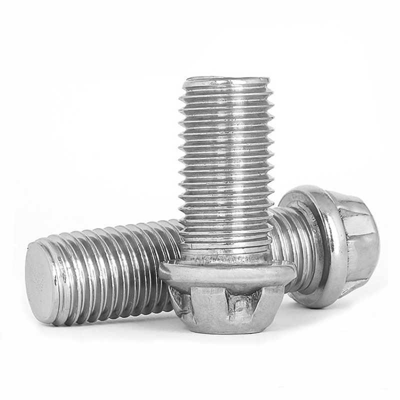 High Quality Stainless Steel Or Zinc Plated Ss304 316 Smooth Surface 5-point Hex Head Flange Bolt