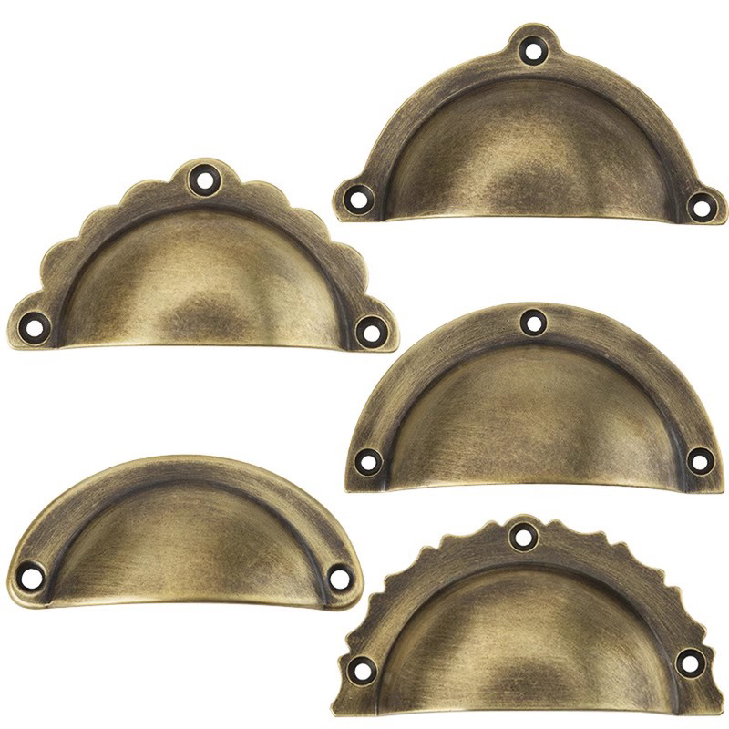 Classic antique bronze western brushed brass cabinet pulls furniture handles